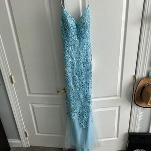 light blue promgirl prom dress